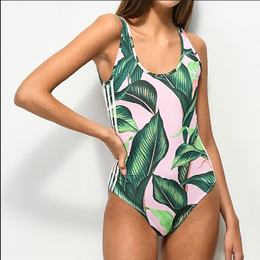 NWT Adidas Palm Leaf Bodysuit